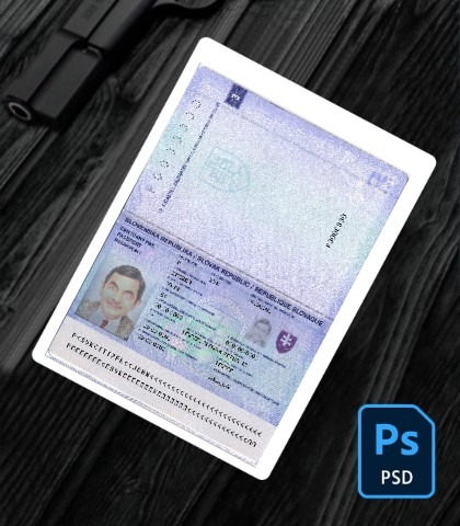 Slovakia passport version 2 PSD